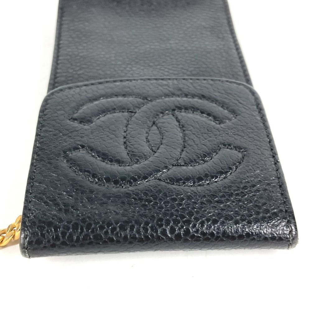 Chanel Cigarette Case CC Logo Caviar Leather Black — view 6