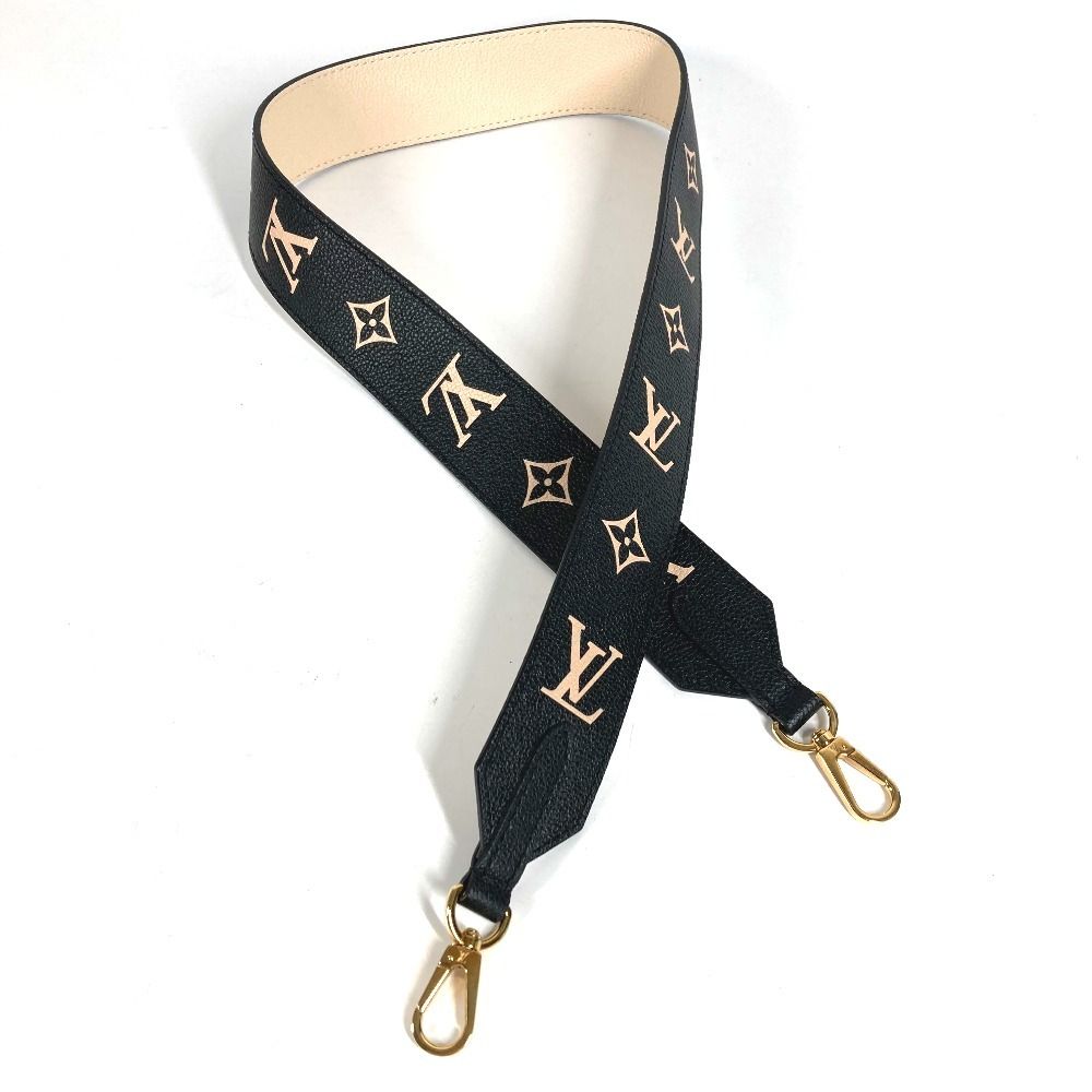 Louis Vuitton Shoulder Strap Logo Leather Black