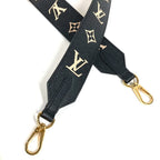 Louis Vuitton Shoulder Strap Logo Leather Black — view 2