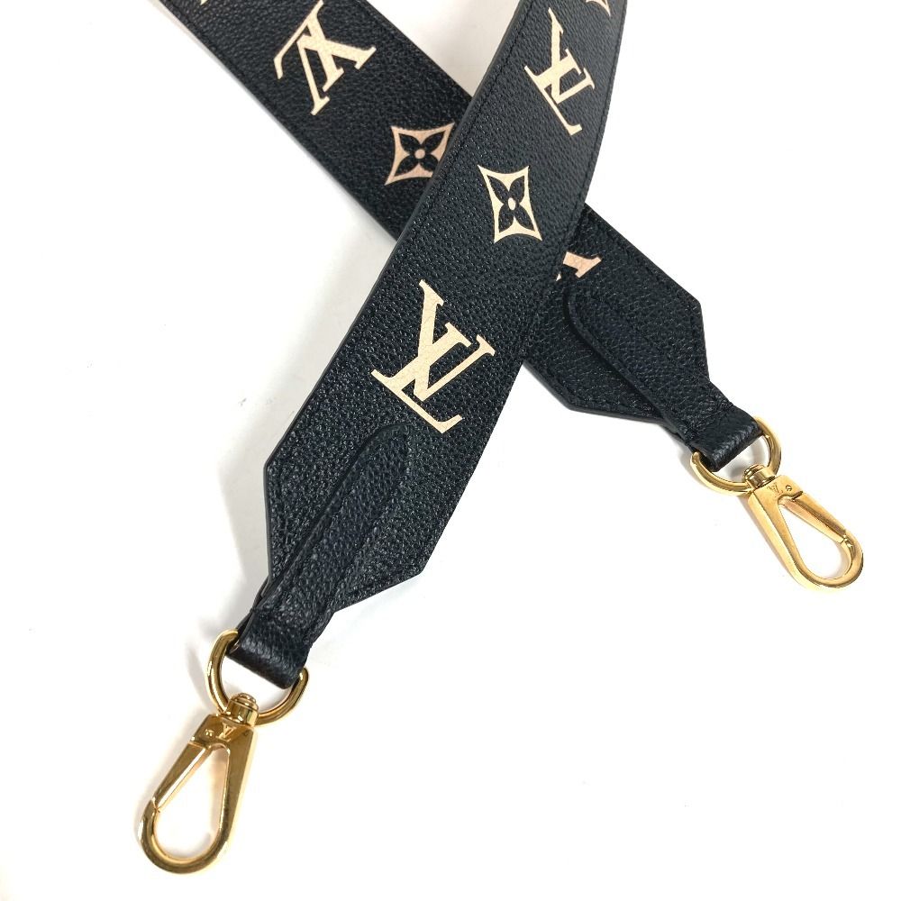 Louis Vuitton Shoulder Strap Logo Leather Black — view 2