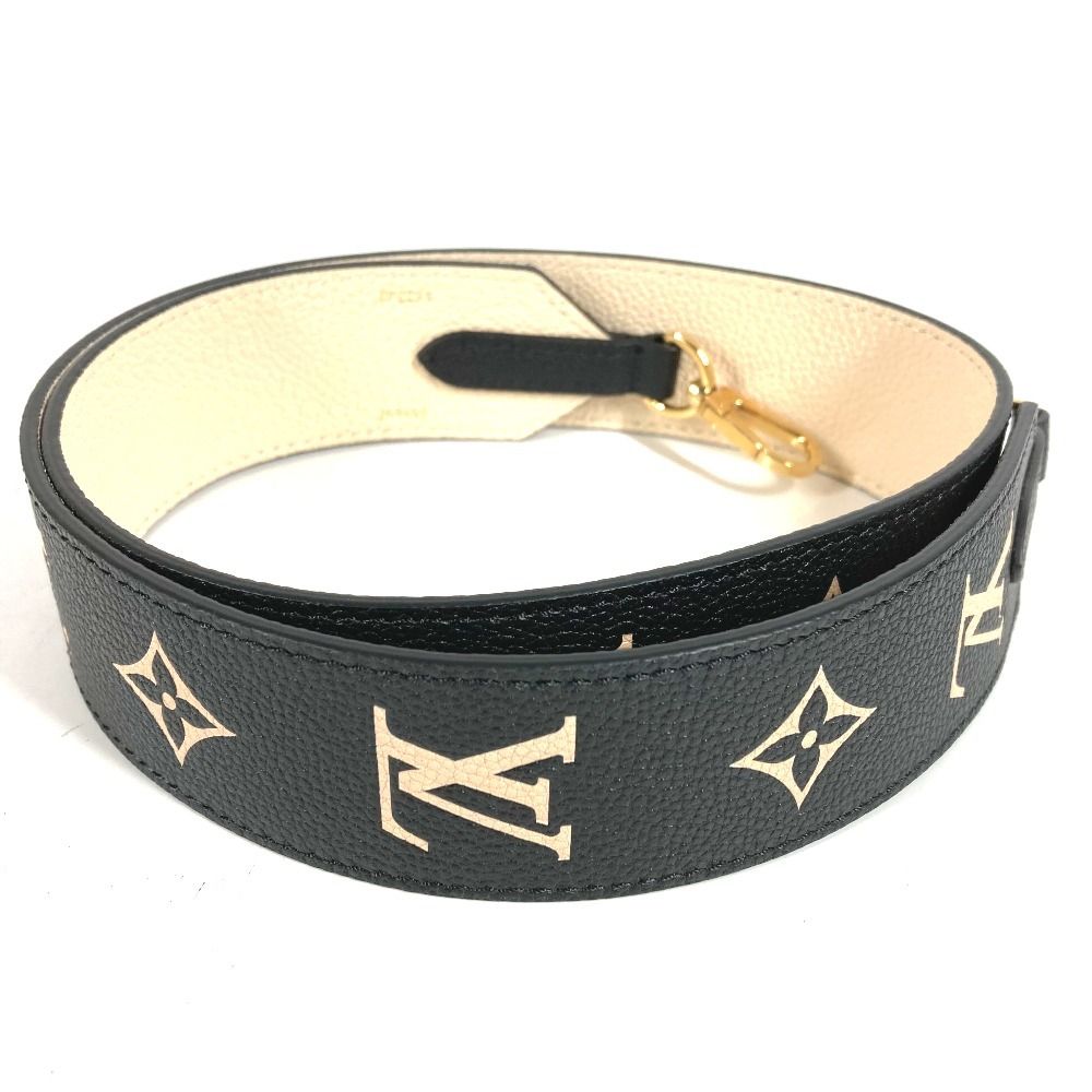 Louis Vuitton Shoulder Strap Logo Leather Black — view 4