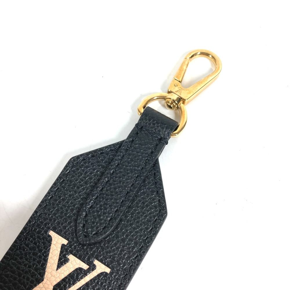 Louis Vuitton Shoulder Strap Logo Leather Black — view 7