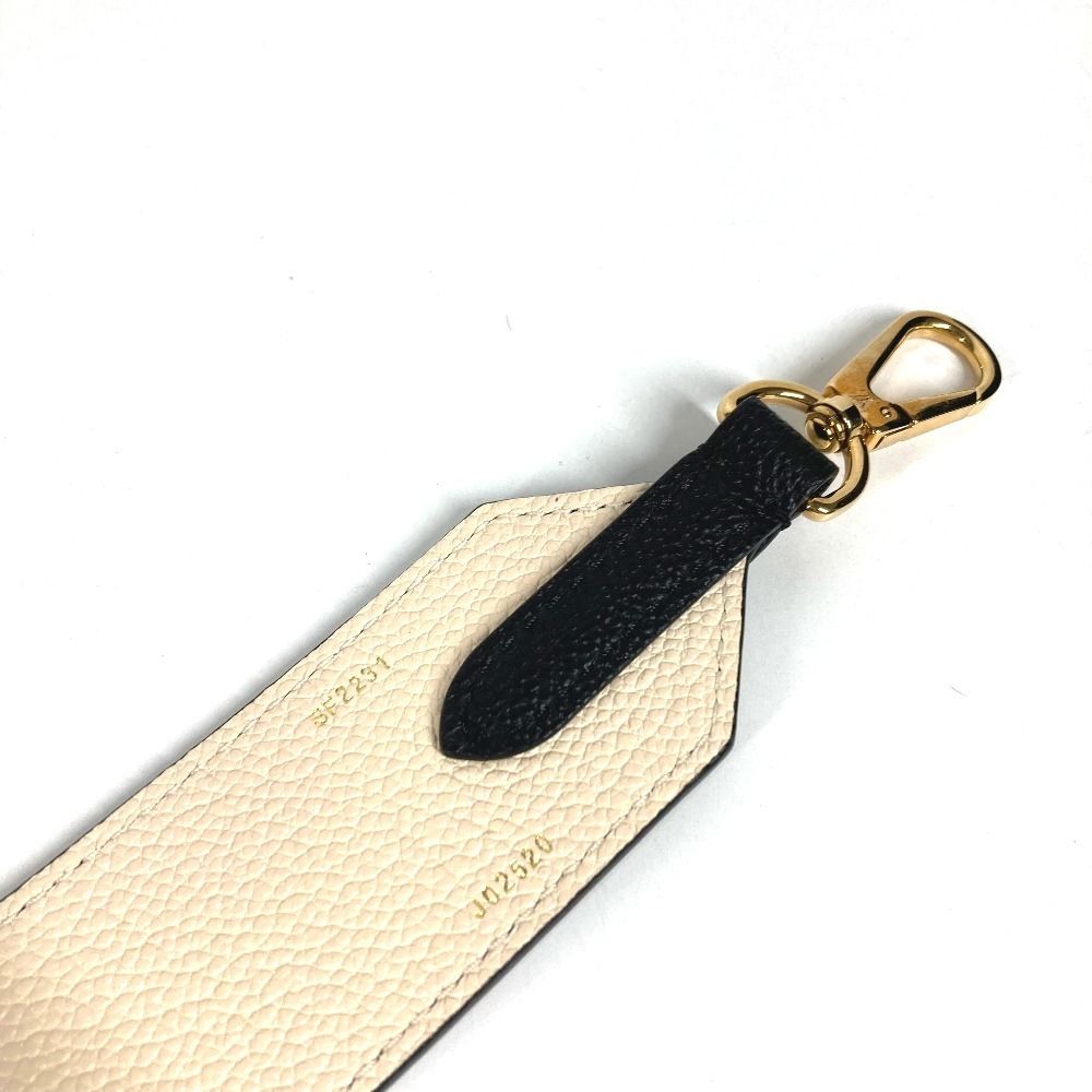 Louis Vuitton Shoulder Strap Logo Leather Black — view 5