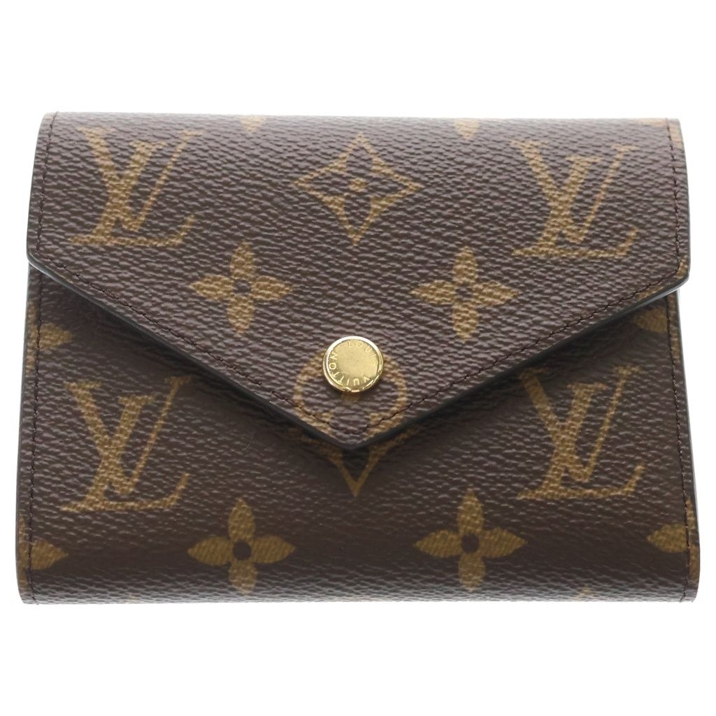Louis Vuitton Monogram Portefeuille Victorine Trifold Wallet Brown Rose Valley