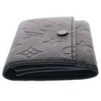 Louis Vuitton Monogram Shadow Victor Wallet Leather Trifold Compact Noir Black — view 3