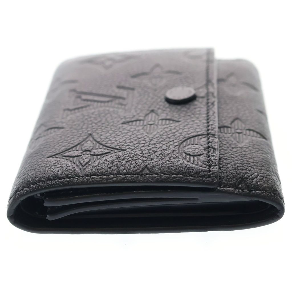 Louis Vuitton Monogram Shadow Victor Wallet Leather Trifold Compact Noir Black — view 3