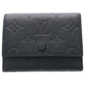 Louis Vuitton Monogram Shadow Victor Wallet Leather Trifold Compact Noir Black