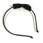 Chanel Headband Ribbon Logo CC Rhinestone Canvas Black — view 4