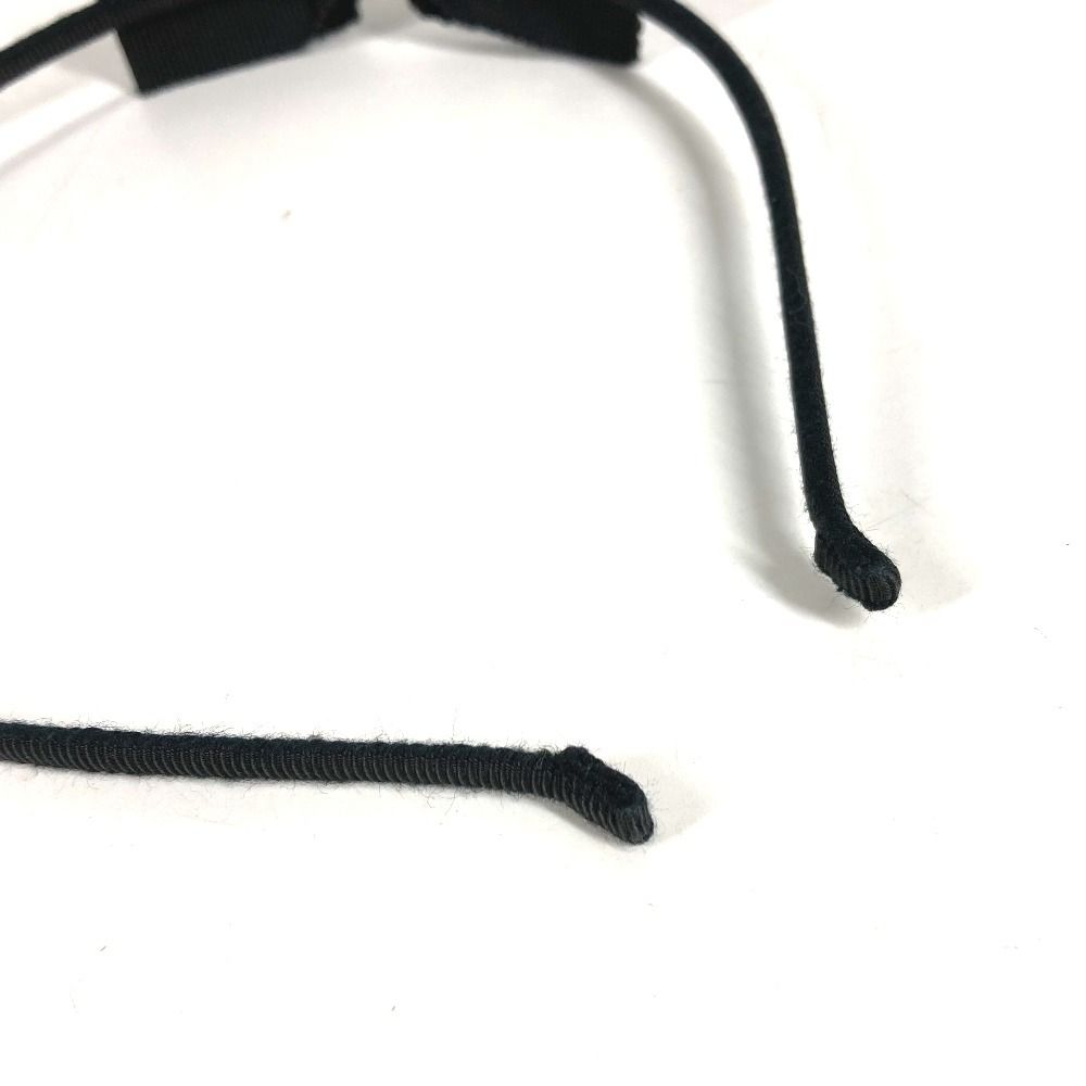 Chanel Headband Ribbon Logo CC Rhinestone Canvas Black — view 5