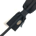 Chanel Headband Ribbon Logo CC Rhinestone Canvas Black — view 7