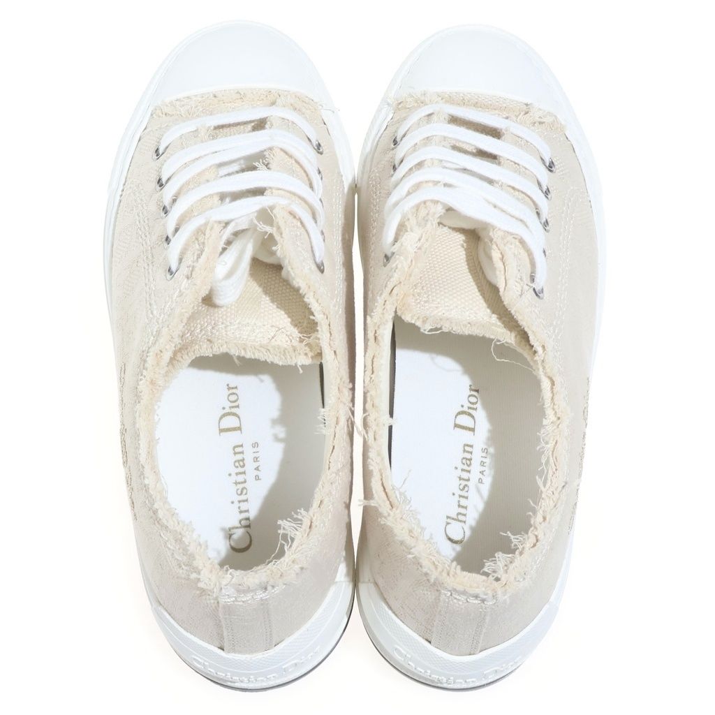 Dior Walk'n Canvas Platform Sneakers Beige — view 4