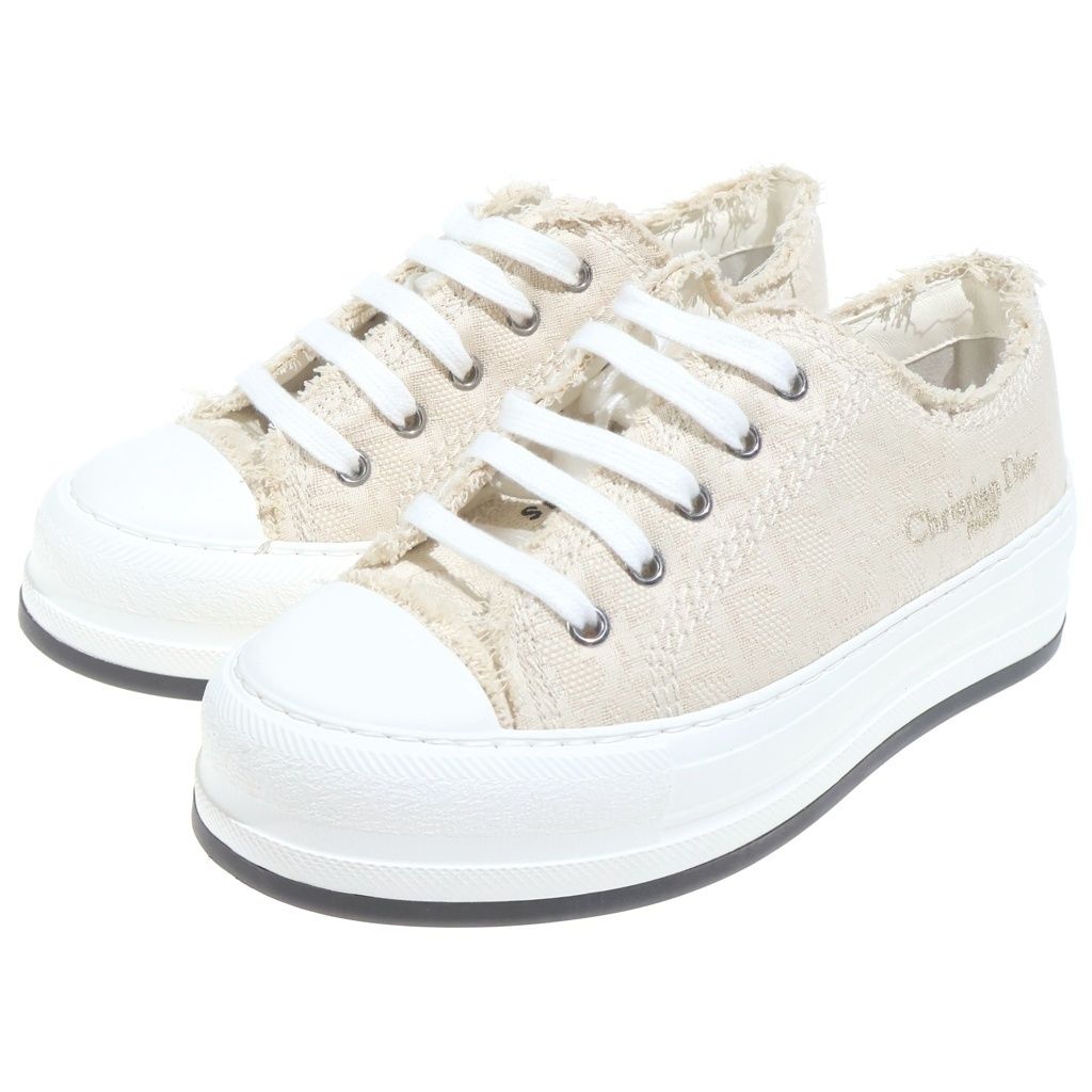 Dior Walk'n Canvas Platform Sneakers Beige — view 2