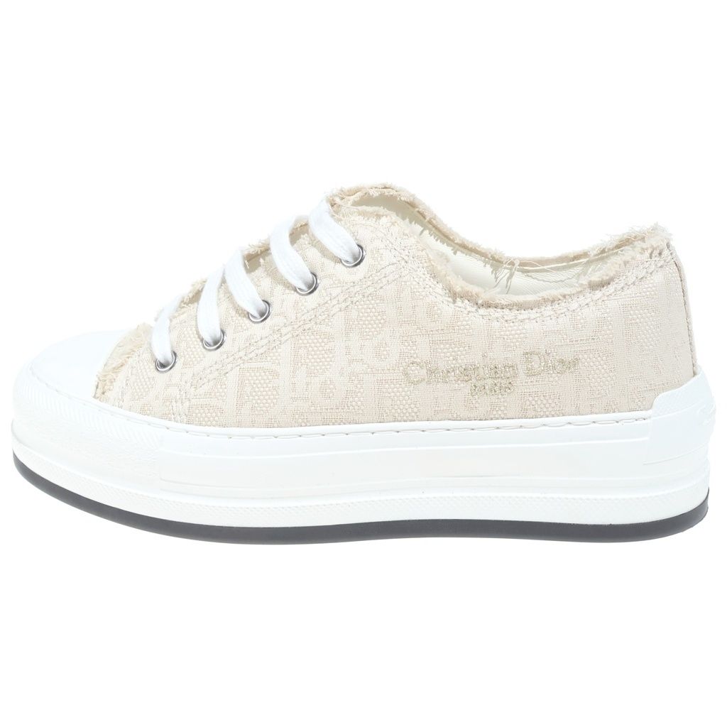 Dior Walk'n Canvas Platform Sneakers Beige
