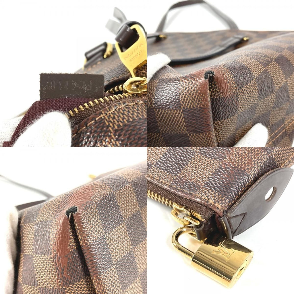 Louis Vuitton Tote Jena MM Shoulder MM Damier Canvas Ebene Brown — view 9