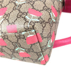 Gucci Backpack Logo Flower Tulip GG Supreme Canvas Beige — view 6