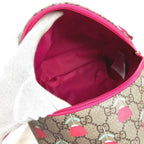 Gucci Backpack Logo Flower Tulip GG Supreme Canvas Beige — view 8