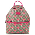 Gucci Backpack Logo Flower Tulip GG Supreme Canvas Beige