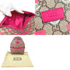 Gucci Backpack Logo Flower Tulip GG Supreme Canvas Beige — view 9