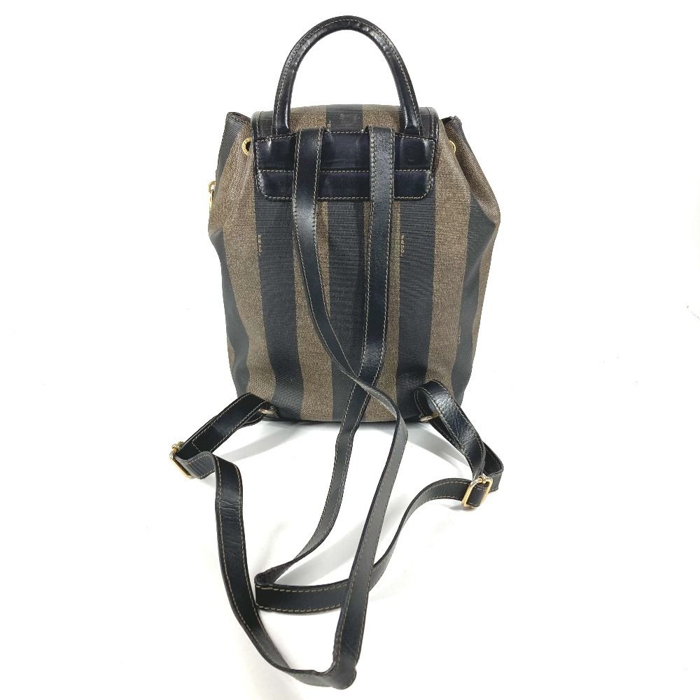 Fendi Backpack Pecan Logo Leather Khaki — view 2