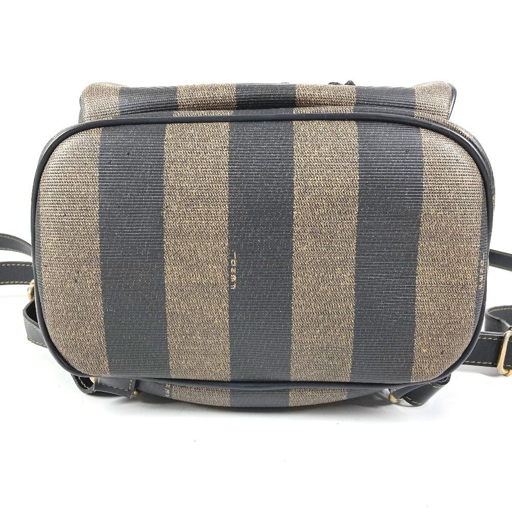 Fendi Backpack Pecan Logo Leather Khaki — view 5
