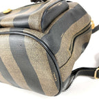 Fendi Backpack Pecan Logo Leather Khaki — view 6