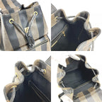 Fendi Backpack Pecan Logo Leather Khaki — view 8