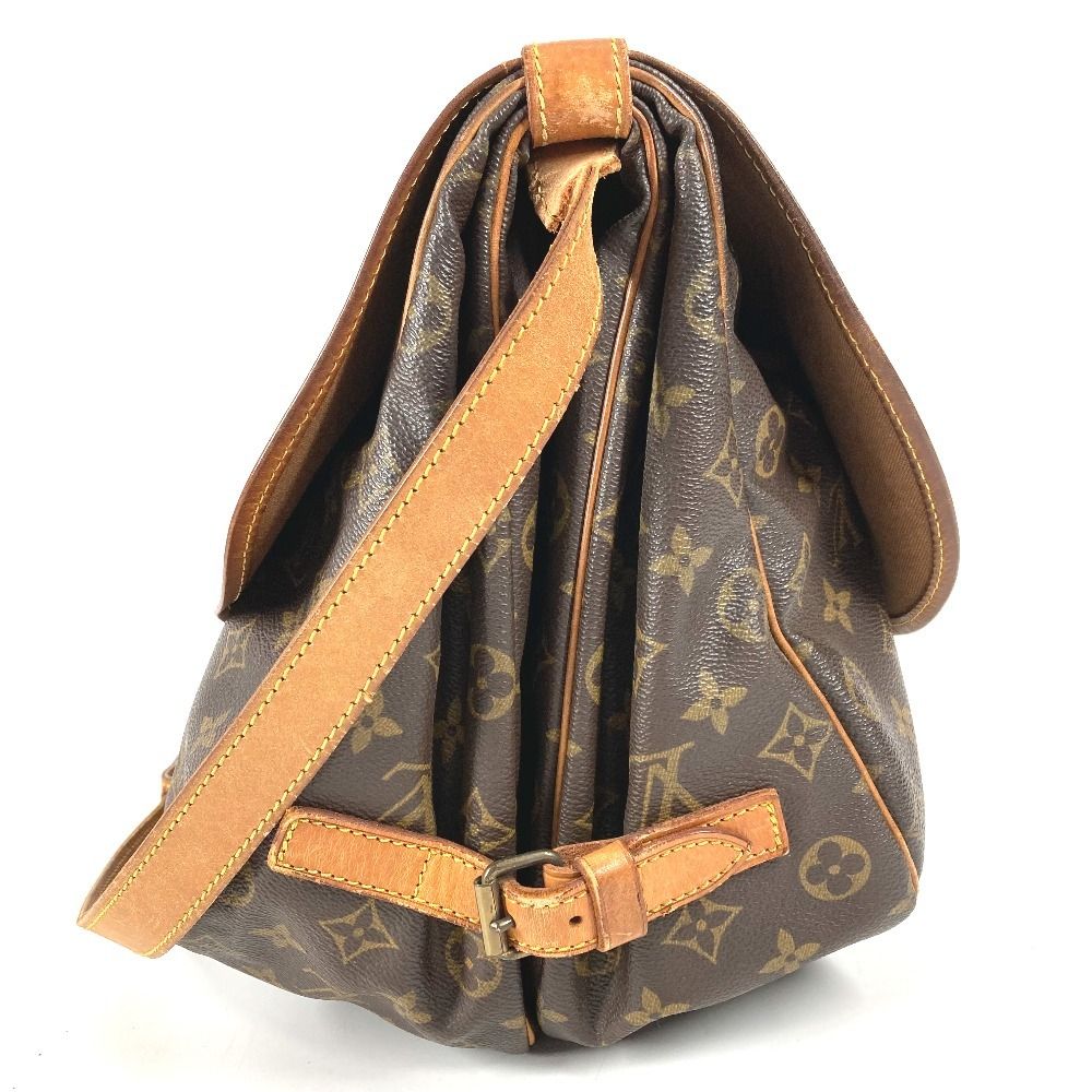 Louis Vuitton Shoulder Bag Saumur 35 Monogram Canvas Brown — view 3