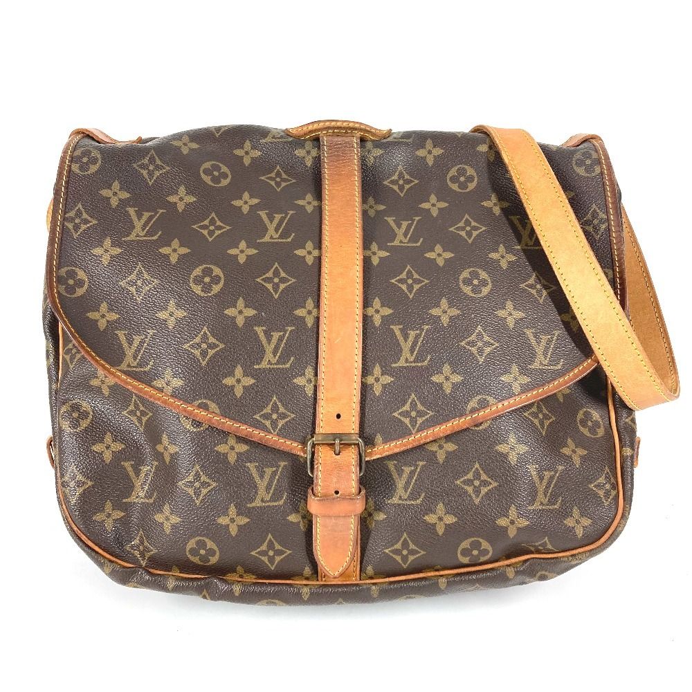 Louis Vuitton Shoulder Bag Saumur 35 Monogram Canvas Brown