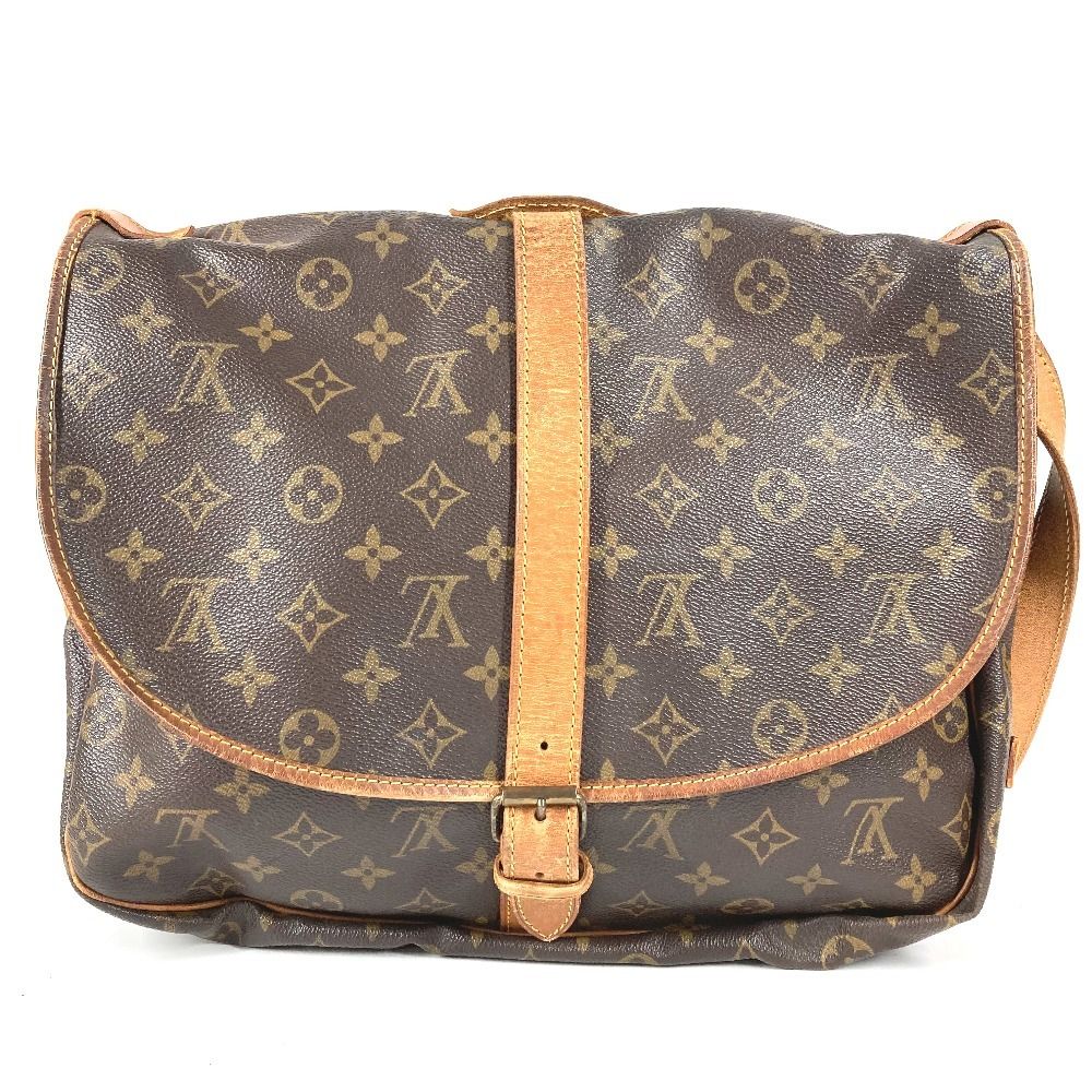Louis Vuitton Shoulder Bag Saumur 35 Monogram Canvas Brown — view 2