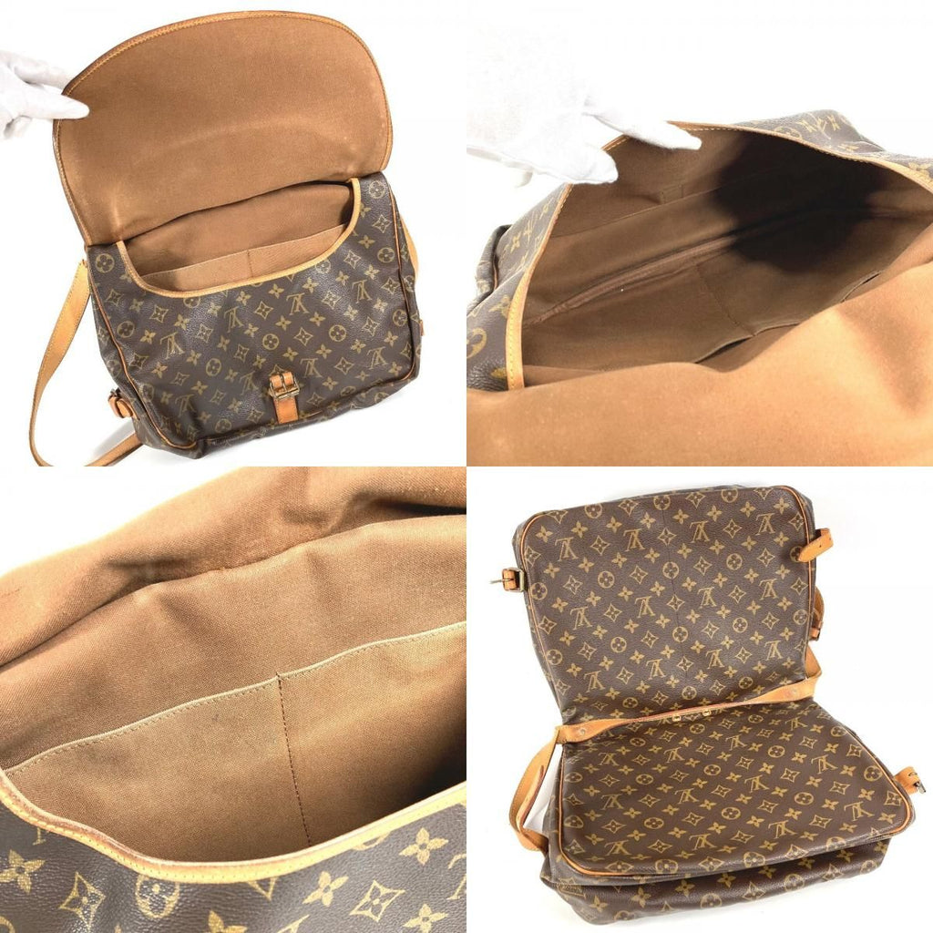 Louis Vuitton Shoulder Bag Saumur 35 Monogram Canvas Brown — view 8