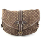Louis Vuitton Shoulder Bag Saumur 30 Monogram Mini Lin Canvas Brown — view 2