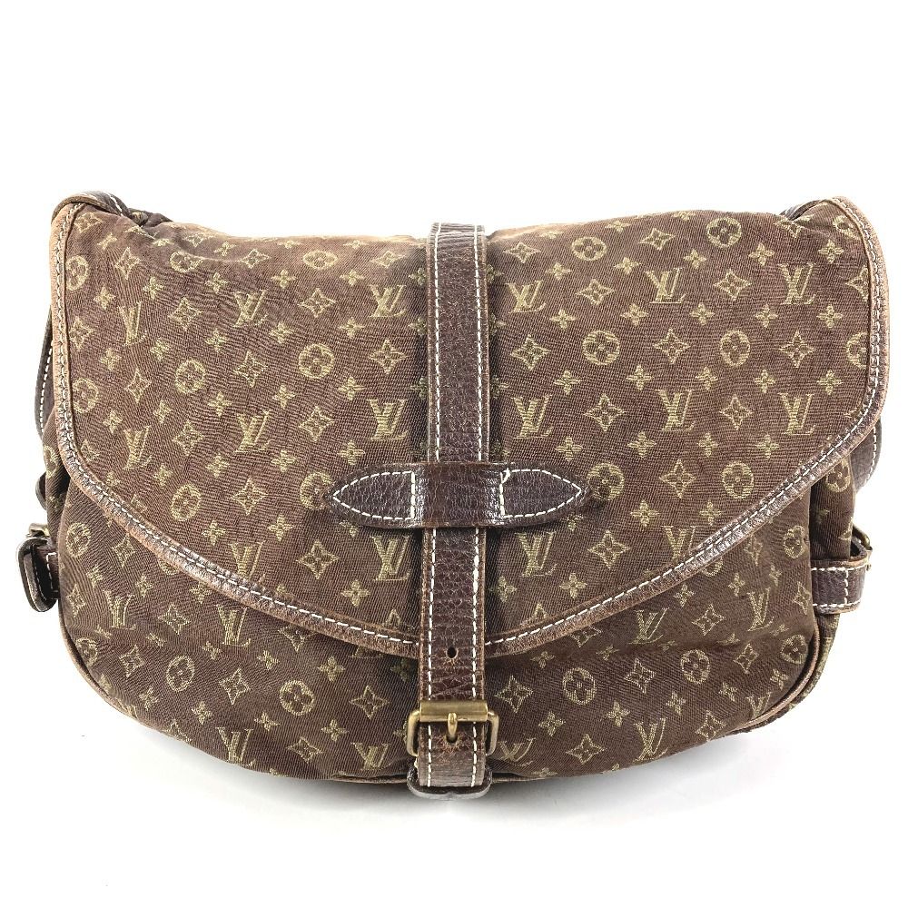 Louis Vuitton Shoulder Bag Saumur 30 Monogram Mini Lin Canvas Brown — view 2