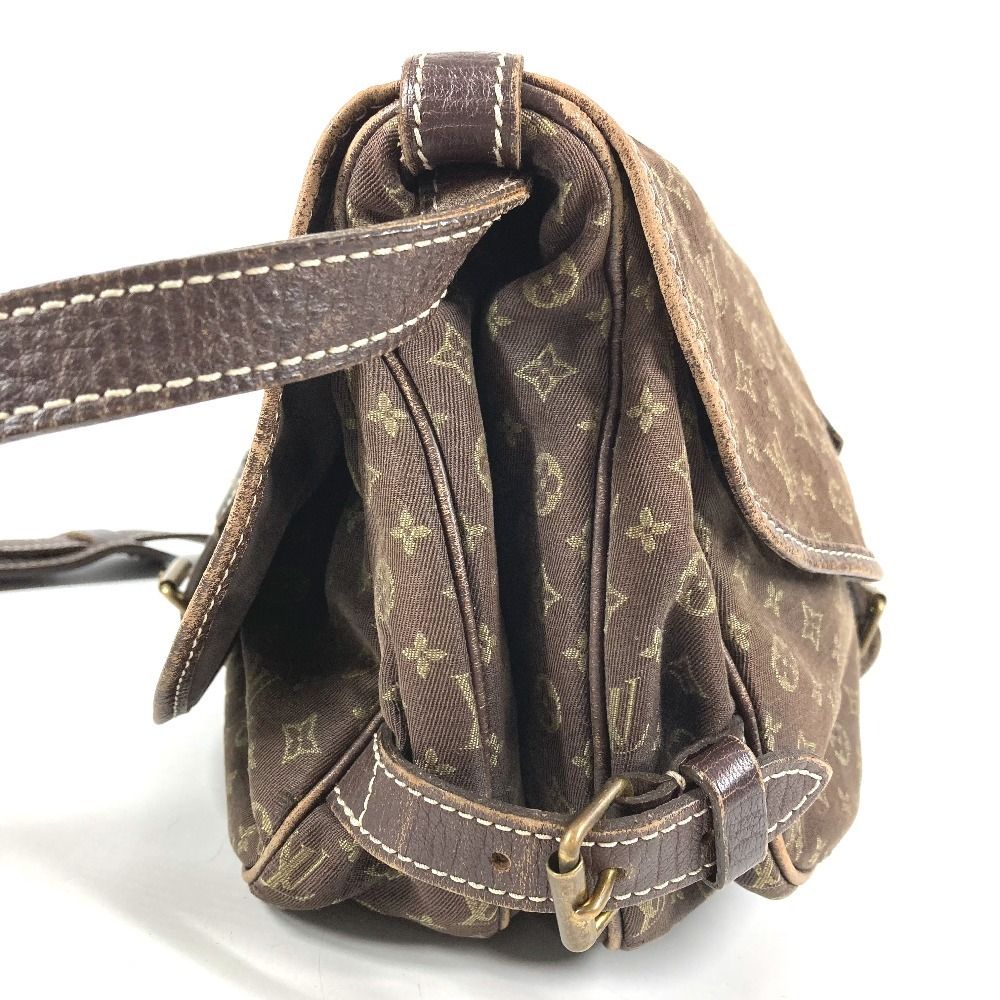 Louis Vuitton Shoulder Bag Saumur 30 Monogram Mini Lin Canvas Brown — view 3
