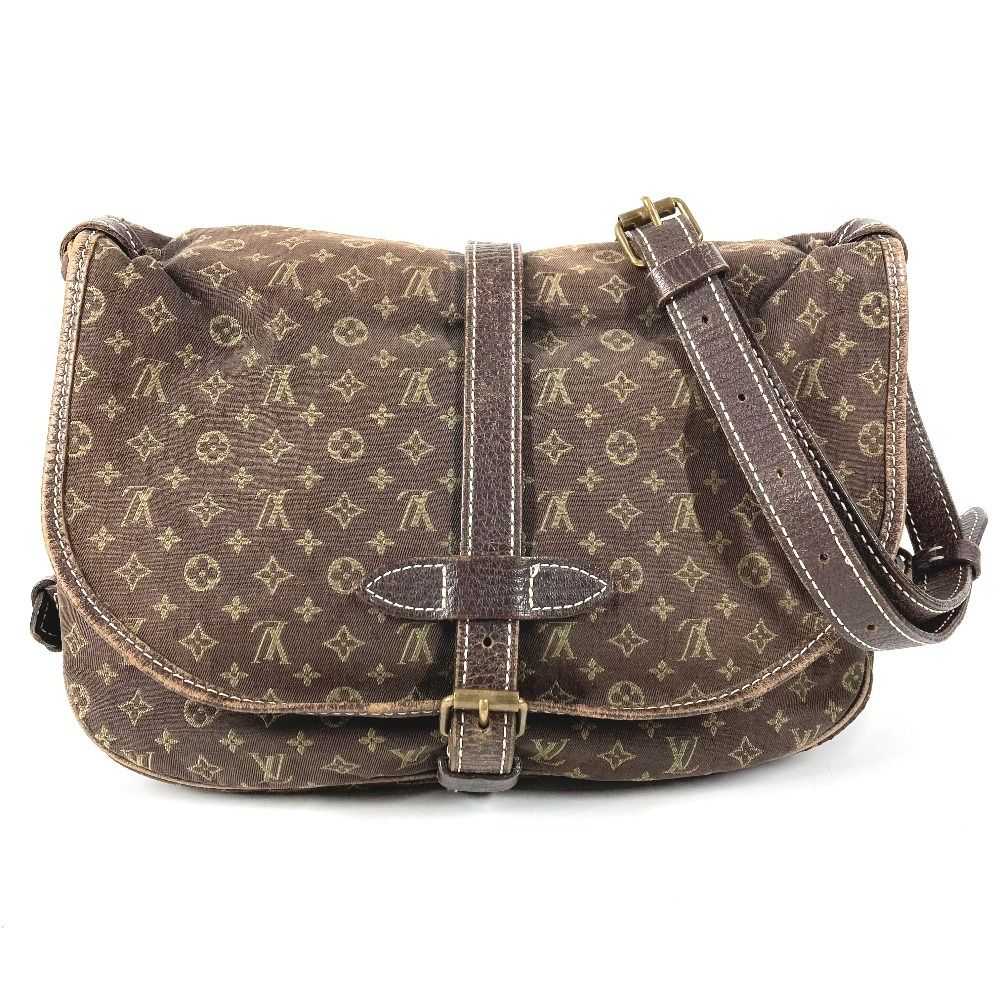 Louis Vuitton Shoulder Bag Saumur 30 Monogram Mini Lin Canvas Brown