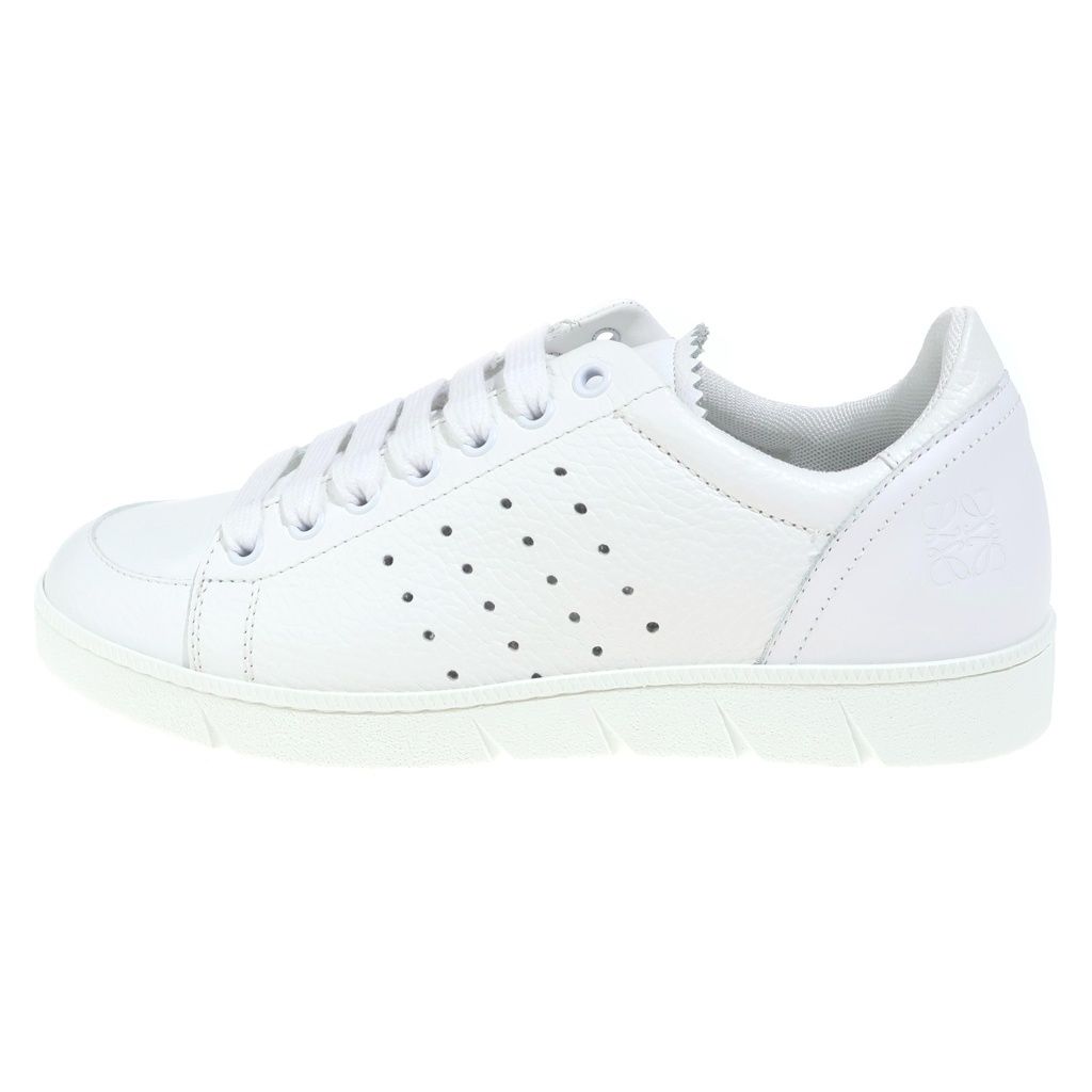 Loewe Anagram Leather Low Cut Sneakers White