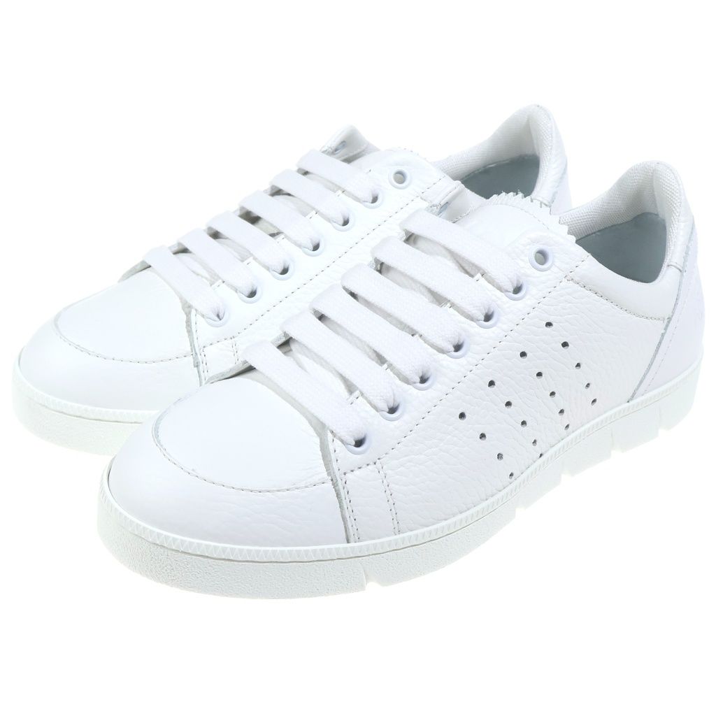 Loewe Anagram Leather Low Cut Sneakers White — view 2