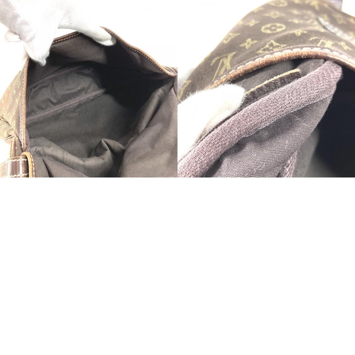 Louis Vuitton Shoulder Bag Saumur 30 Monogram Mini Lin Canvas Brown — view 9
