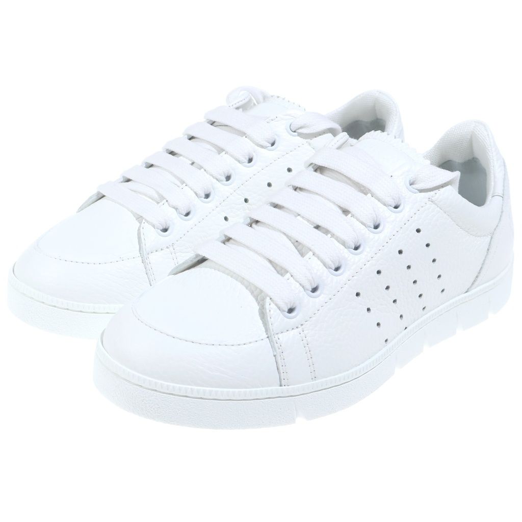 Loewe Anagram Leather Low Cut Sneakers White — view 2
