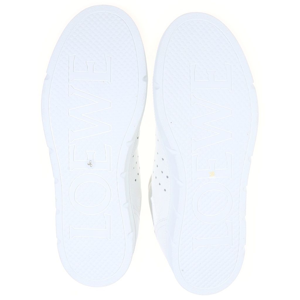 Loewe Anagram Leather Low Cut Sneakers White — view 5
