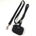 Prada Tall Pet Logo Pouch Nylon Black