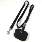 Prada Tall Pet Logo Pouch Nylon Black