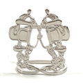 Hermes Scarf Ring Bride de Gala Metal Silver