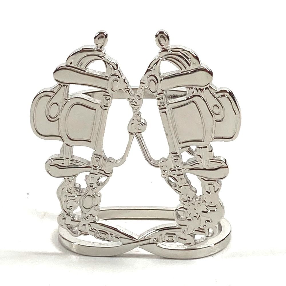 Hermes Scarf Ring Bride de Gala Metal Silver