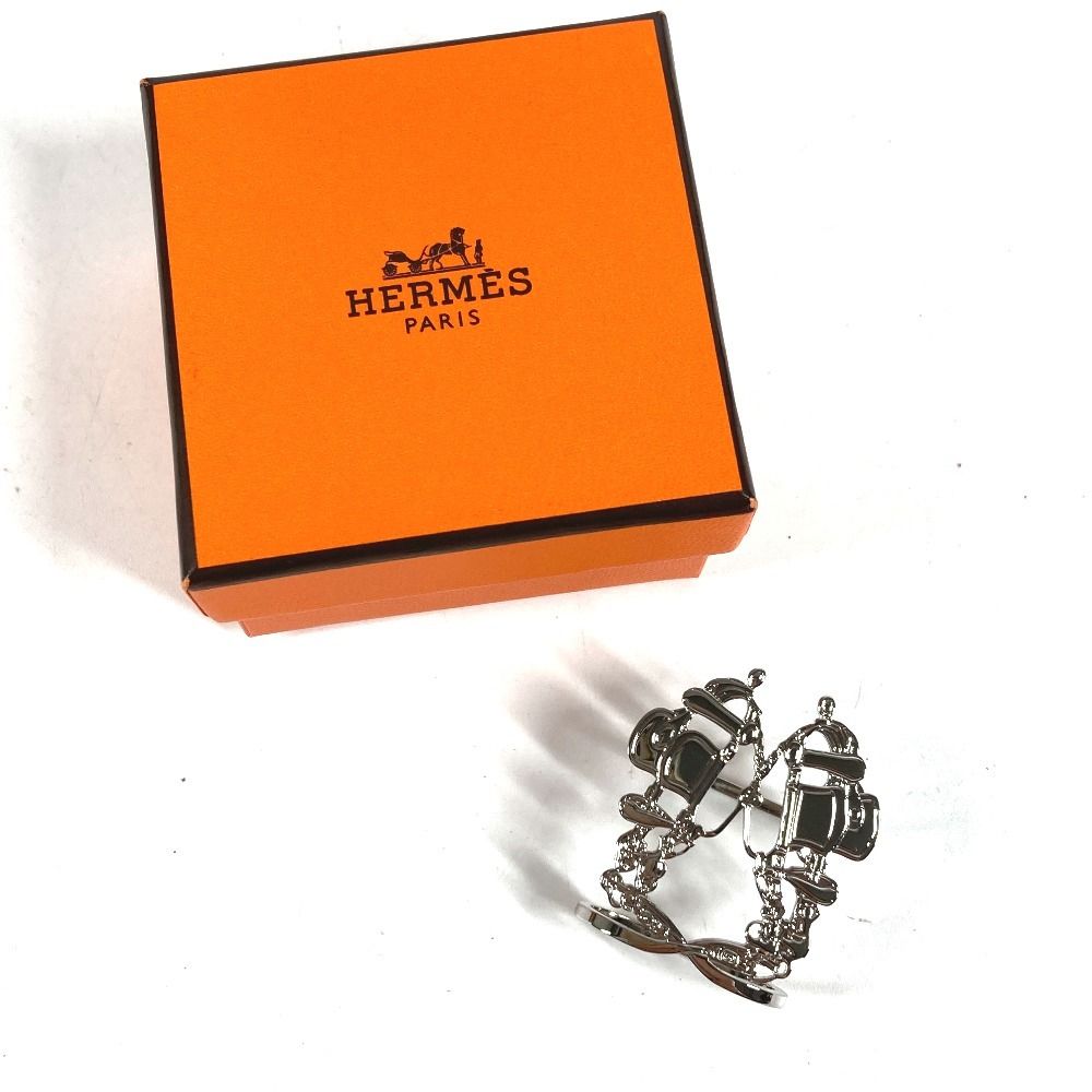 Hermes Scarf Ring Bride de Gala Metal Silver — view 6