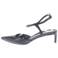 Celine Trionphe Slingback Heels in Lizard in Nude Triomphe Sling Back Black
