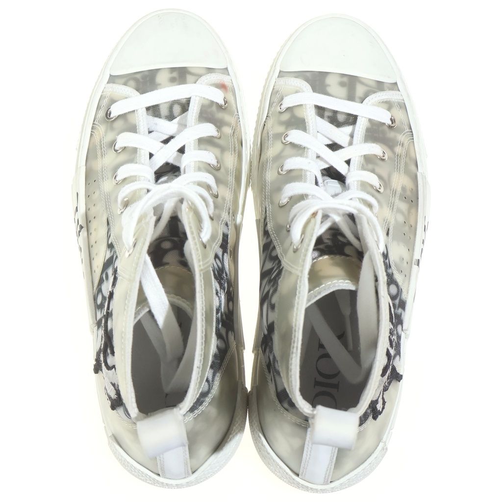 Dior Shawn Stussy High Top Sneaker Noir Oblique Pattern Cut Sneakers Gray — view 4