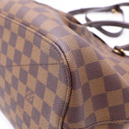 Louis Vuitton Damier Ebene Sienna MM Leather 2-Way Shoulder Bag Tote Brown — view 5