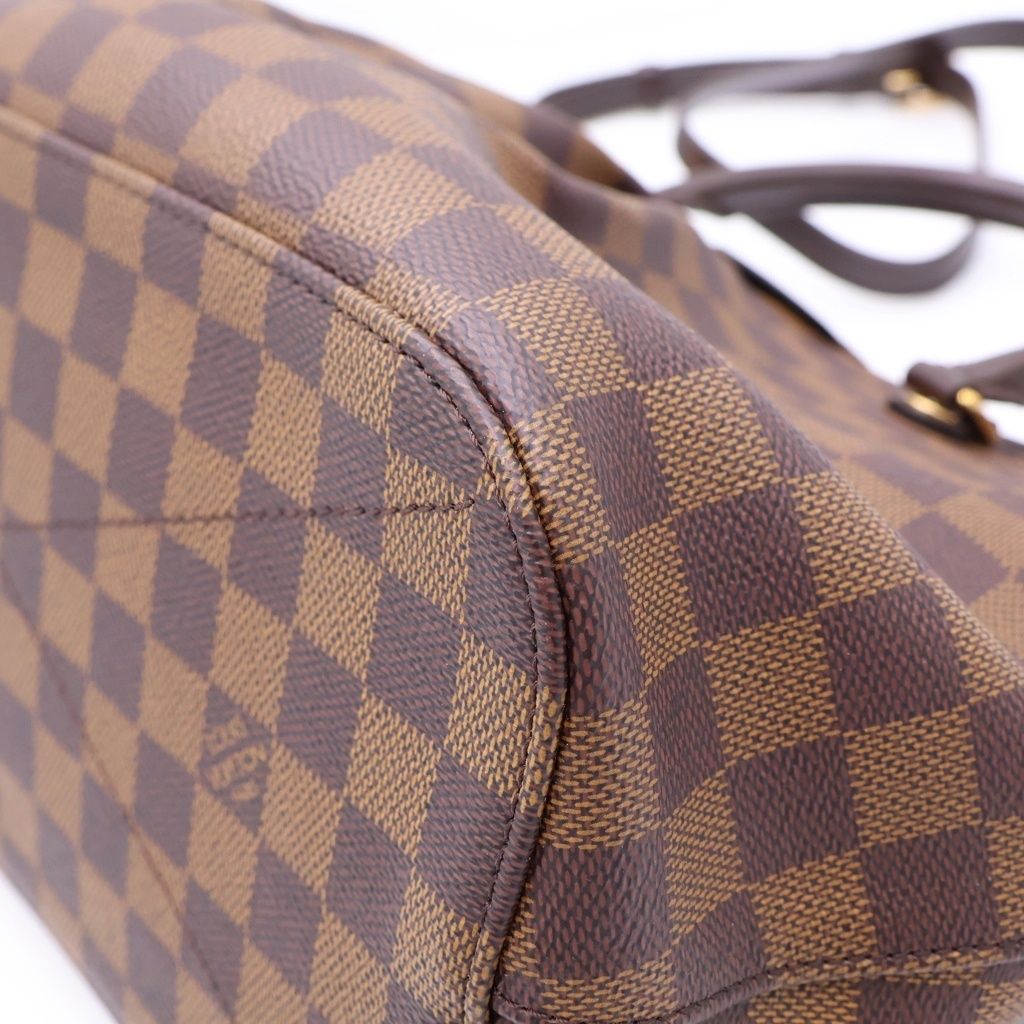 Louis Vuitton Damier Ebene Sienna MM Leather 2-Way Shoulder Bag Tote Brown — view 5