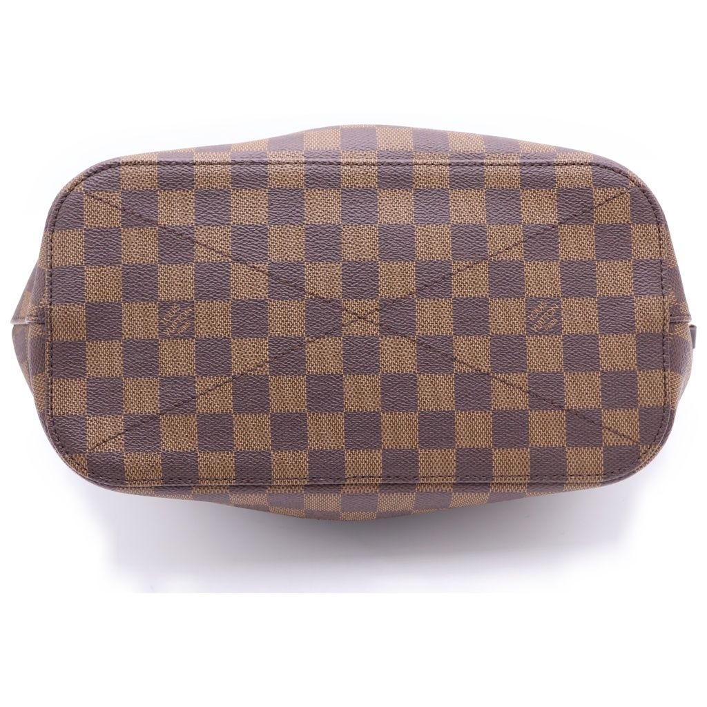 Louis Vuitton Damier Ebene Sienna MM Leather 2-Way Shoulder Bag Tote Brown — view 4