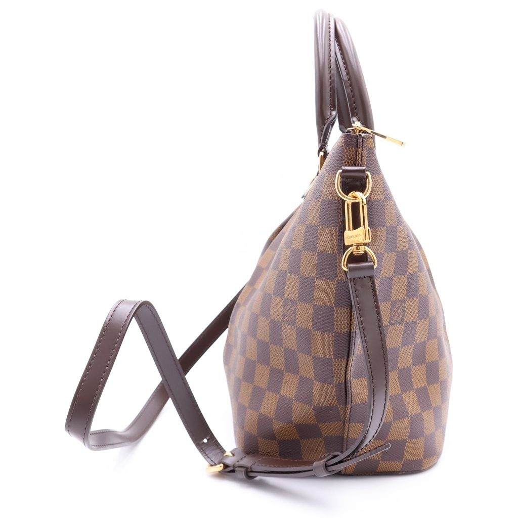 Louis Vuitton Damier Ebene Sienna MM Leather 2-Way Shoulder Bag Tote Brown — view 3
